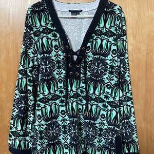 BOSTON PROPER TERRY TUNIC/SWIM COVER UP